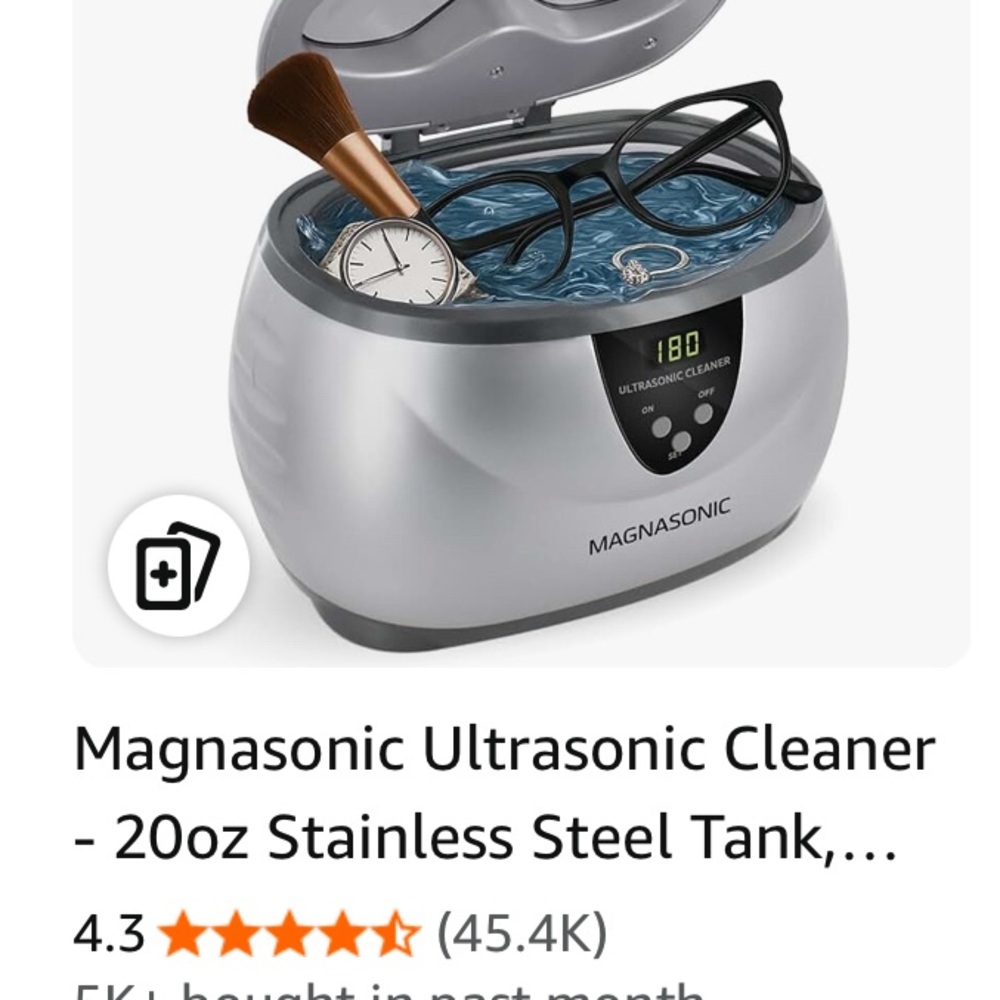 Silver Ultrasonic Cleaner Brand New
